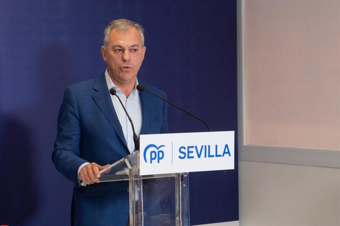 El candidato del PP a la Alcaldía de Sevilla, José Luis Sanz, en una foto de archivo. 