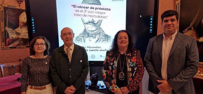 Encarnación Aguilar, en la presentación de la campaña de concienciación sobre el diagnóstico precoz del cáncer de próstata.