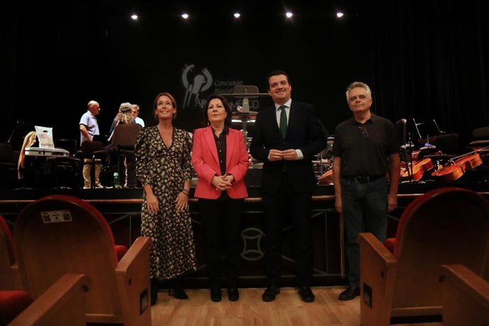 Presentación del espectáculo 'Falla, Lorca y cante jondo' con Carmen Linares, Juan Luis Pérez, José María Bellido y Marián Aguilar.