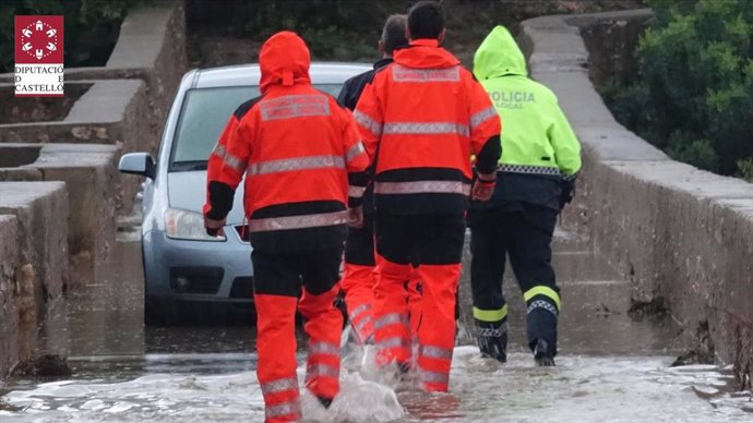 Bomberos de Castellón en uno de los servicios de este viernes