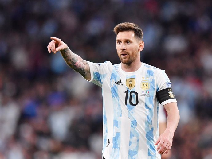 Archivo - Argentina's Lionel Messi during the 2022 Conmebol - UEFA Cup of Champions, Finalissima 2022, football match between Italy and Argentina on June 1, 2022 at Wembley Stadium in London, England - Photo Ashley Western / Colorsport / DPPI