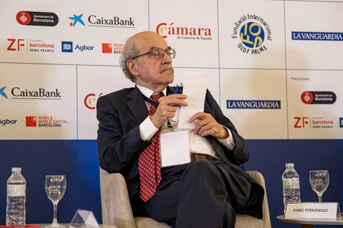 El ezconseller de Economía de la Generalitat Andreu Mas-Colell este viernes en Castell-Platja d'Aro (Girona)