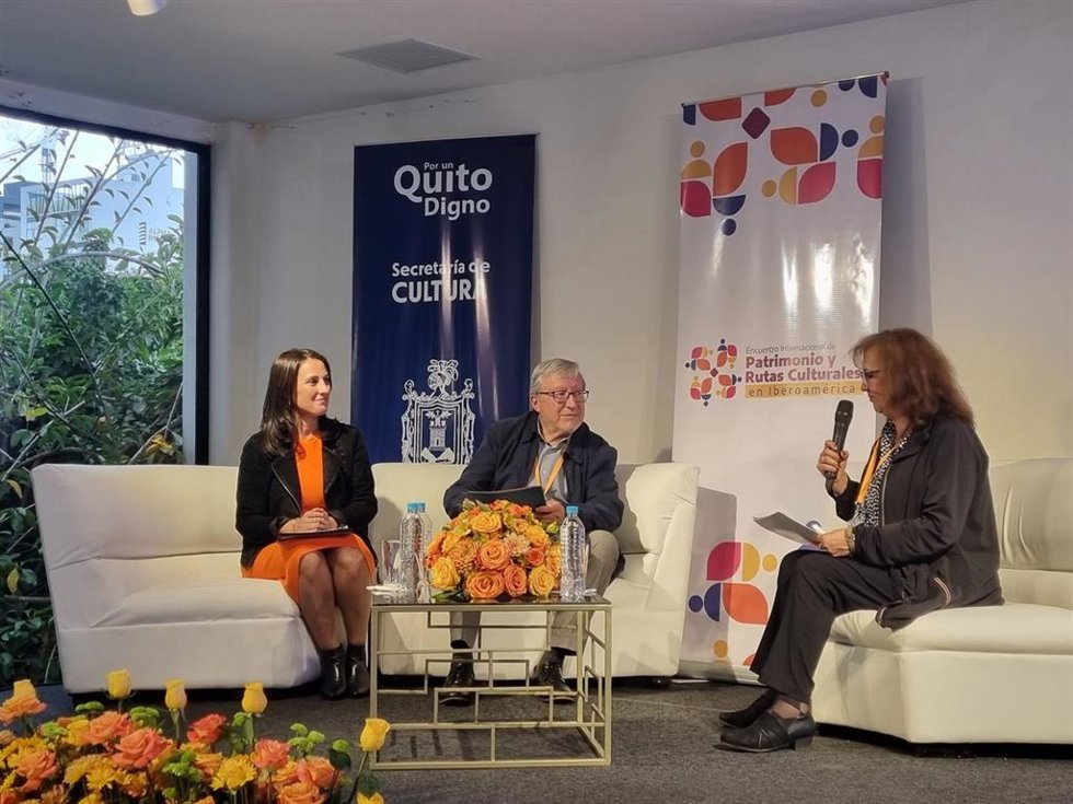 Imagen del Encuentro Internacional de Patrimonio y Rutas Culturales en Iberoamérica que se está celebrando en la ciudad de Quito.