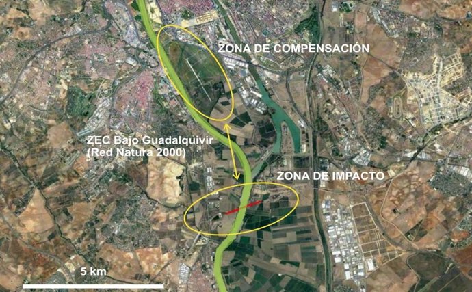 Zonas de compensación y de imapacto vinculadas al anteproyecto de la SE-40