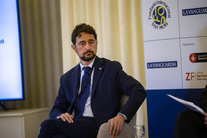 El presidente del Puerto de Barcelona, Dami Calvet, este viernes en Castell-Platja d'Aro (Girona)