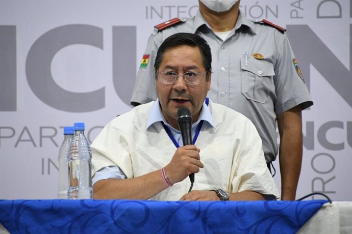 El presidente boliviano, Luis Arce, en la inauguración de la mesa técnica que definirá la fecha del censo