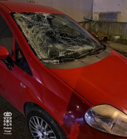 Estado en el que ha quedado el vehículo responsable del atropello múltiple.