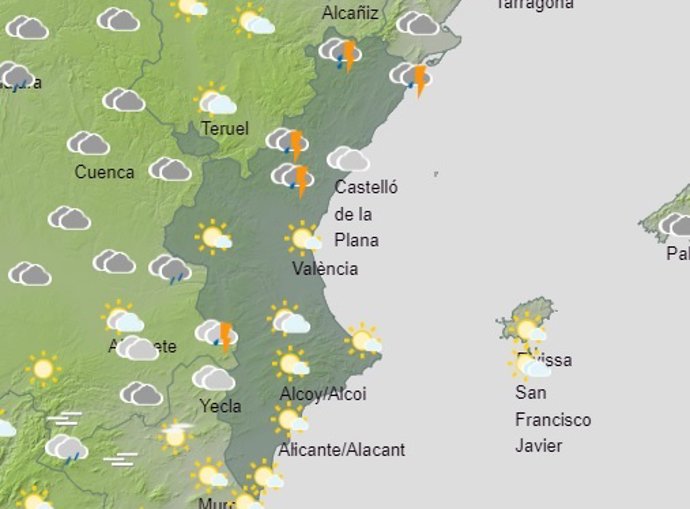 Tiempo para el sábado 12 de noviembre