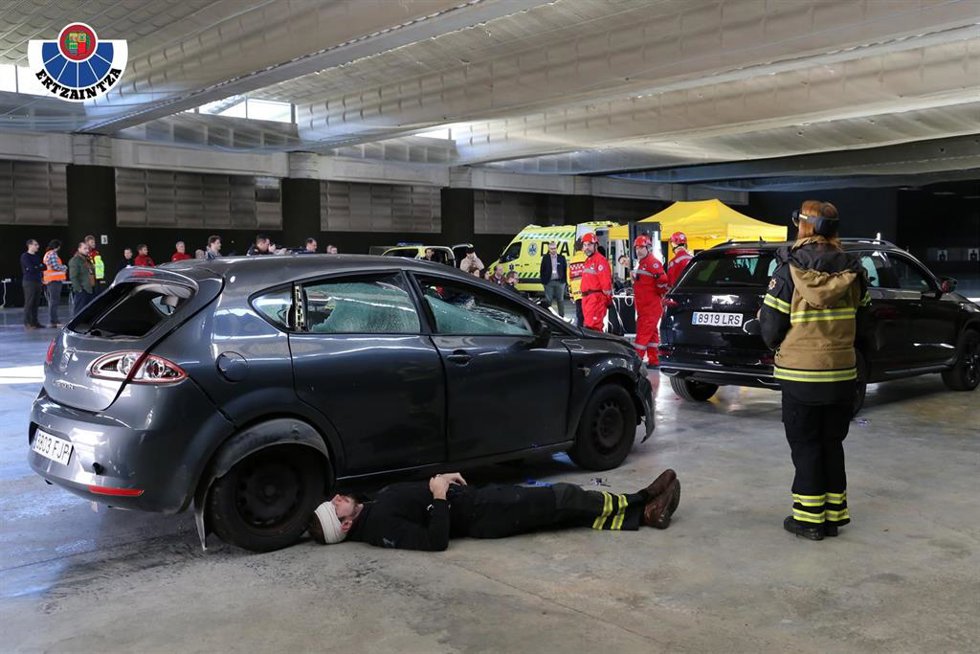 Ertzaintza y organismos europeos en I+D+i han trabajado esta semana en Iurreta en otra prueba piloto de un incidente crítico con herramientas basadas en Inteligencia Artificial