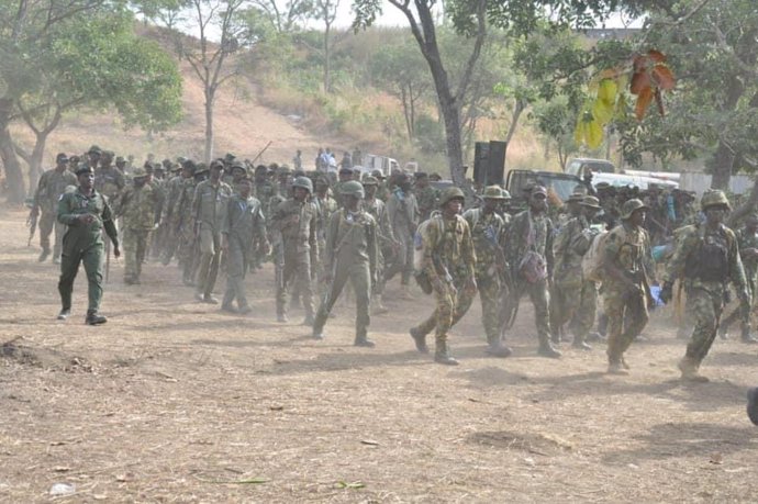 Ejercicios de militares nigerianos