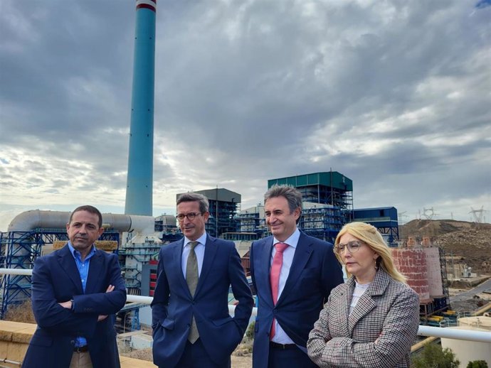 El consejero de Política Industrial y Energía, Jorge Paradela, durante su visita a la central térmica Litoral de Almería de la compañía Endesa en Carboneras (Almería).