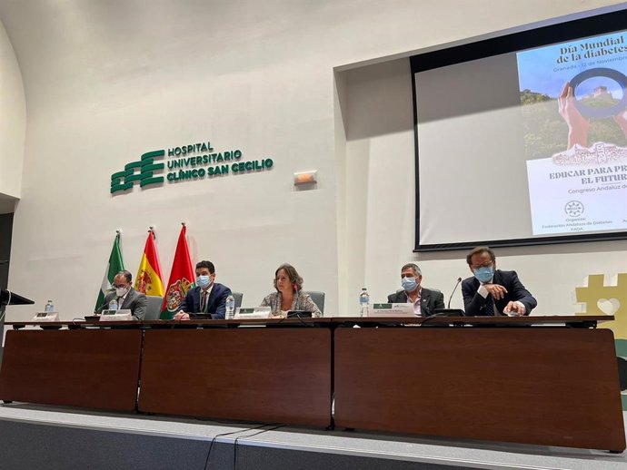 La consejera de Salud y Consumo de la Junta de Andalucía, Catalina García, en la inauguración del Congreso Andaluz de Diabetes