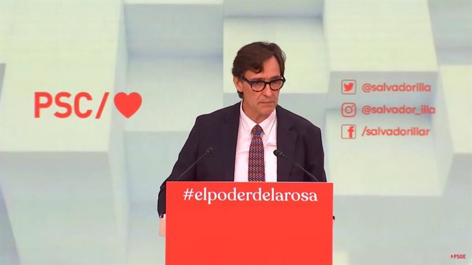 Illa durant el seu discurs