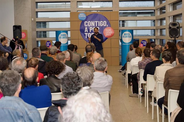 Presentación de la candidatura de Marea Atlántica para las elecciones municipales de 2023 por A Coruña.