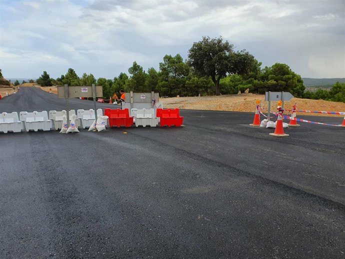 Obras en carreteras de Aragón.