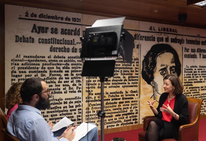 La portavoz del PSOE en el Senado, Eva Granados, durante una entrevista para Europa Press, en el Senado, a 8 de noviembre de 2022, en Madrid (España). Eva Granados es una política y sindicalista española, senadora en las Cortes Generales desde el 2021 p