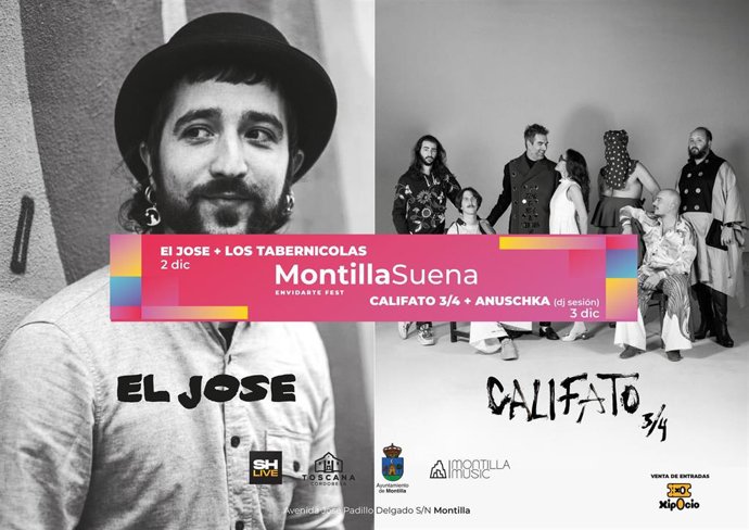 Cartel del festival Montilla Suena, que se celebra los días 2 y 3 de diciembre.