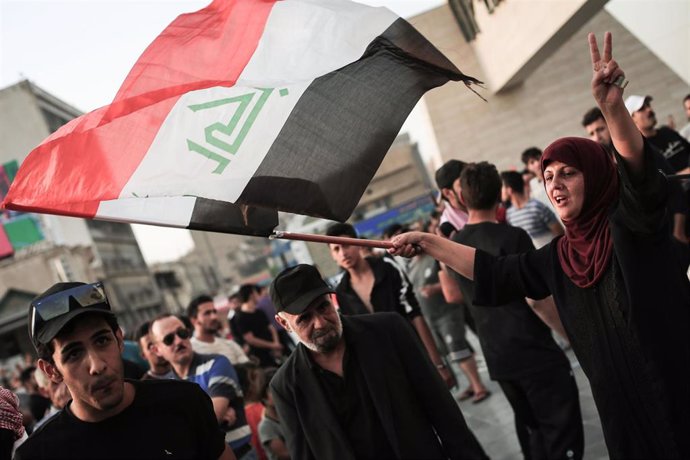 Imagen de protestas en Irak 