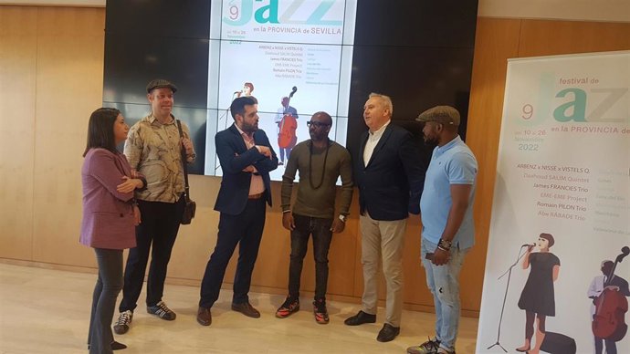 Encuentro en la Diputación de Sevilla con alguno de los artistas participantes en el 29 Festival Internacional de Jazz en la Provincia