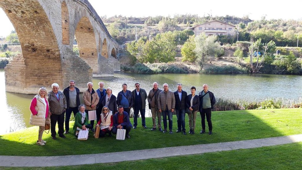 Representantes de las asociaciones navarras del Camino de Santiago