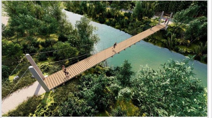 Recreación de uno de los puentes de Fuente Vaqueros