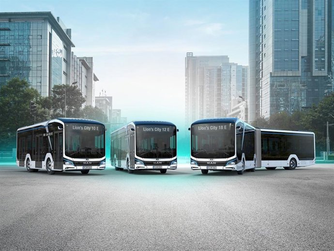 Modelos de autobuses eléctricos de MAN Truck: MAN Lions City 10e, MAN Lions City 12e y MAN Lions City 18e