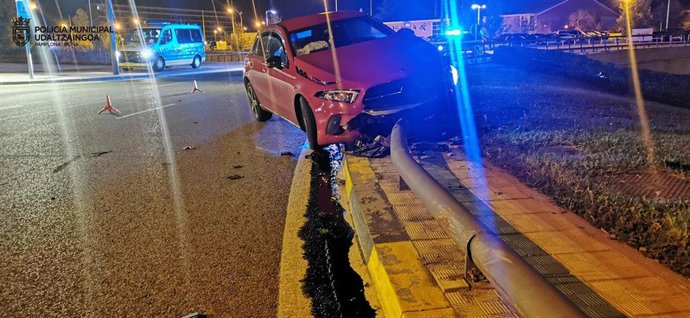 Imagen de un accidente en Pamplona.