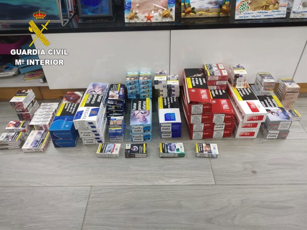 Tabaco aprehendido por la Guardia Civil