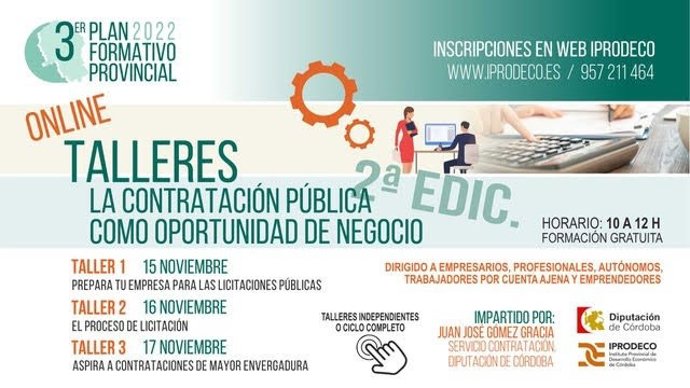 Cartel de 'La contratación pública como oportunidad de negocio'.