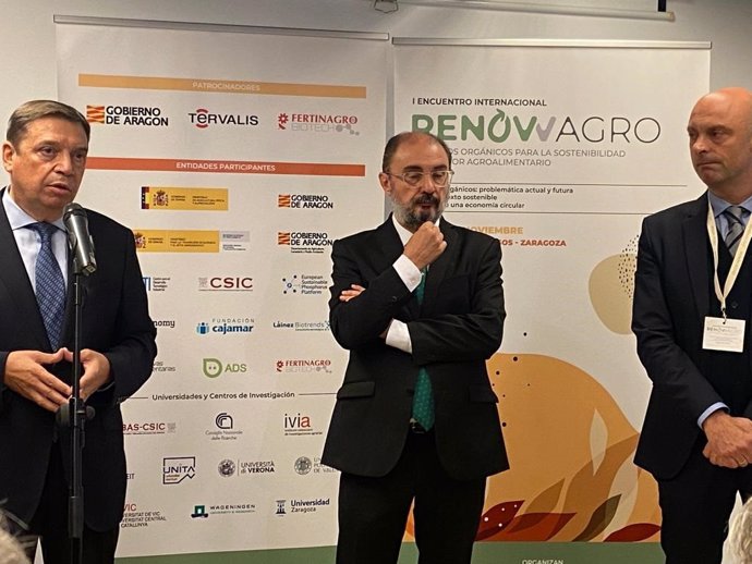 El presidente de Aragón, Javier Lambán, asiste al Encuentro Internacional RENOWAGRO