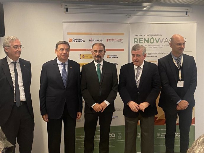 El ministro de Agriculrura, Luis Planas, asiste en Zaragoza al E Encuentro Internacional RENOWAGRO