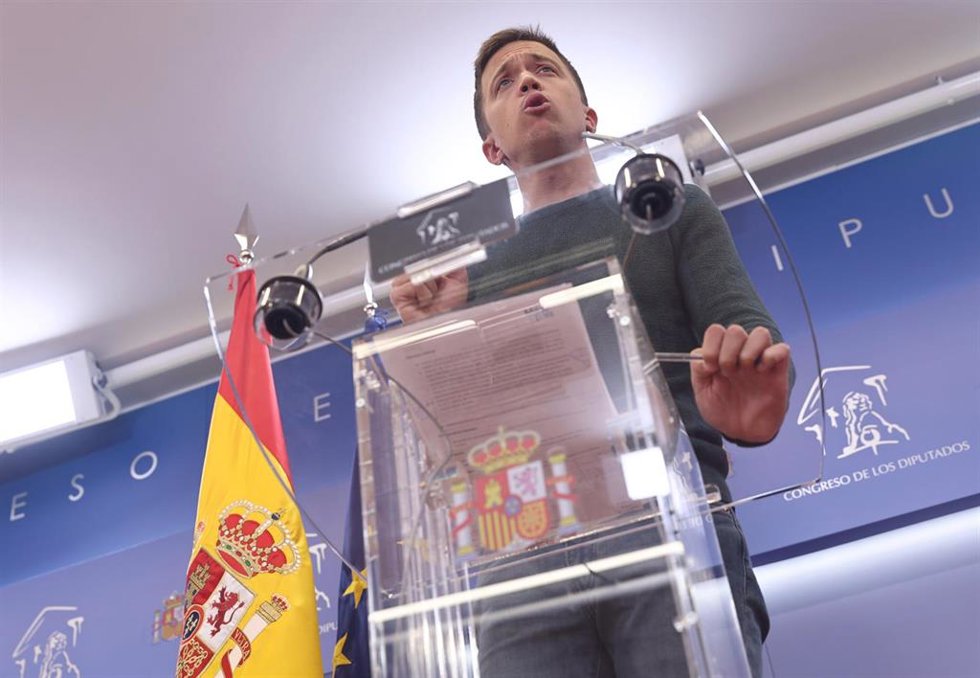 Archivo - El líder de Más País, Iñigo Errejón, en una rueda de prensa