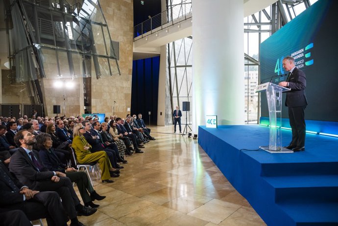 El Lehendakari, Iñigo Urkullu, interviene en el acto del 40 aniversario del EVE celebrado en el Museo Guggenheim de Bilbao