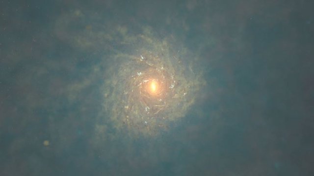 La galaxia similar a la Vía Láctea simulada en la actualidad tomada de la simulación producida en el estudio.