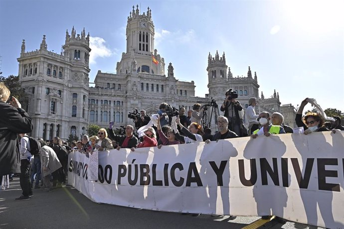 Manifestación por la sanidad pública en Madrid a 13 de Noviembre de 2022 en Madrid (España).