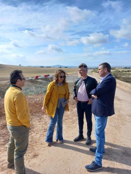 Visita a las obras de mehor del acceso a Villarrodrigo