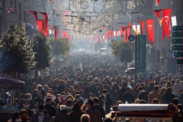 L'avinguda Istiklal d'Istanbul, Turquia