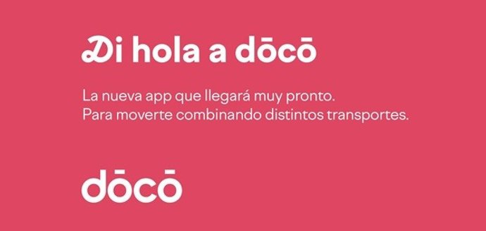 Cartell promocional de la plataforma de mobilitat integral doco, impulsada per Renfe