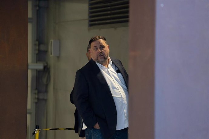 El presidente de ERC, Oriol Junqueras, a su llegada a la reunión de la nueva ejecutiva de ERC