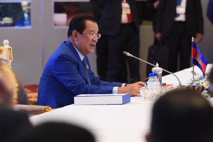 El primer ministro de Camboya, Hun Sen, durante la ASEAN