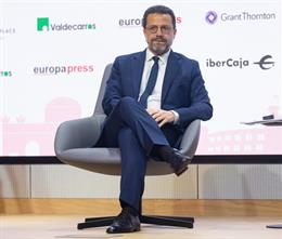 El consejero de Economía, Hacienda y Empleo de la Comunidad de Madrid, Javier Fernández-Lasquetty, interviene durante un desayuno informativo de Europa Press, a 15 de noviembre de 2022, en Madrid (España).