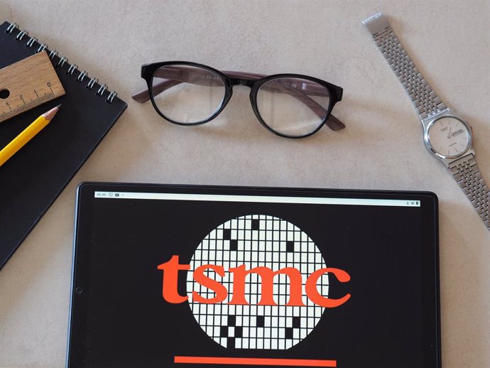 June 15, 2022, Germany: In this photo illustration, a Taiwan Semiconductor Manufacturing Company (TSMC) logo seen displayed on a tablet.