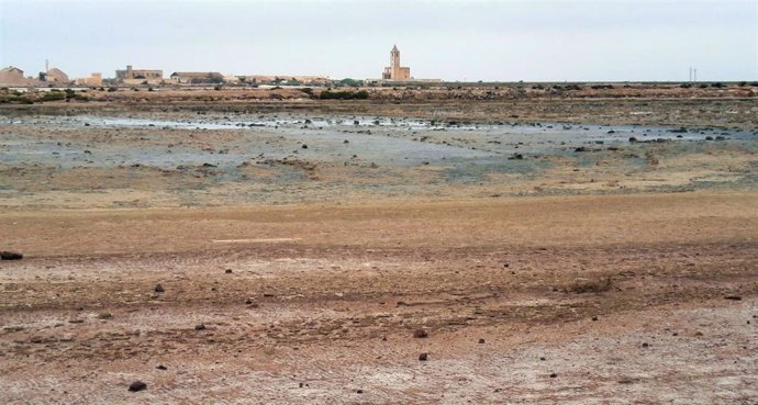 Archivo - Desecación del humedal protegido de Las Salinas de Cabo de Gata, en Almería.