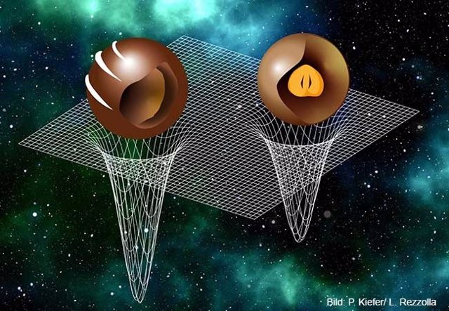 El estudio de la velocidad del sonido ha revelado que las estrellas de neutrones pesadas tienen un manto rígido y un núcleo blando, mientras que las estrellas de neutrones ligeras tienen un manto blando y un núcleo rígido, al igual que los bombones