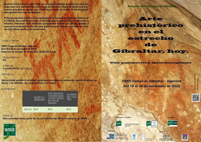 Díptico sobre arte prehistórico en el Estrecho de Gibraltar de la UNED