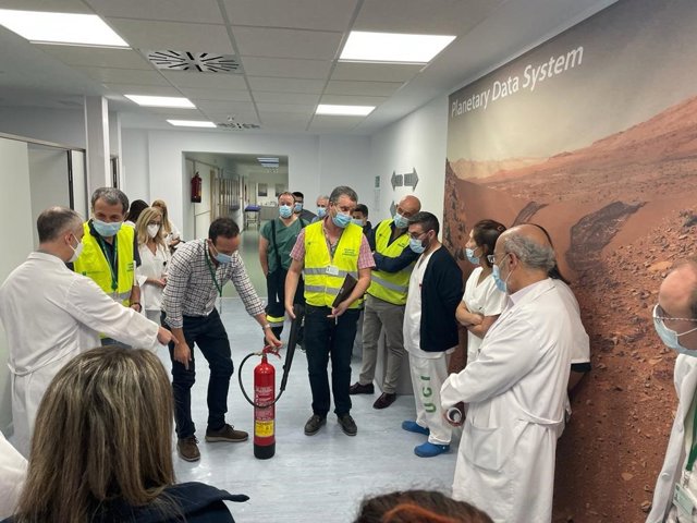Participantes en el simulacro.