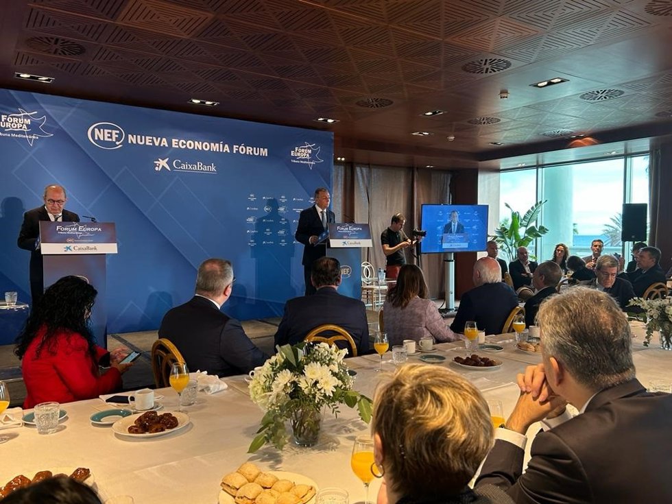 Salvador Navarro durante el desayuno informativo del Fórum Europa organizado por Nueva Economía Fórum