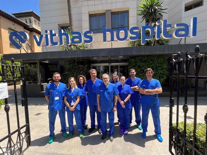 Equipo de cirujía de Vithas Málaga