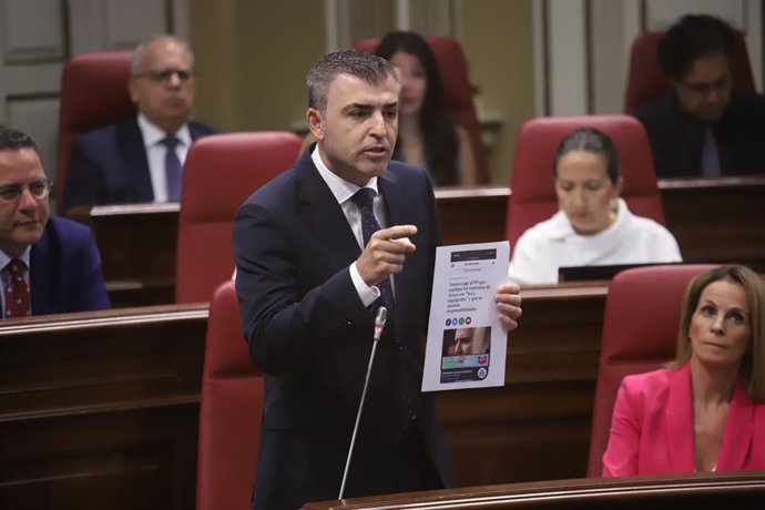 El portavoz del Grupo Parlamentario Popular y presidente del PP de Canarias, Manuel Domínguez