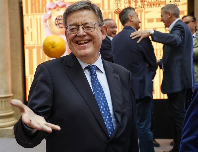 El president de la Generalitat, Ximo Puig, participa en la presentació de la marca registrada de la taronja valenciana i de la campanya de promoció associada a la mateixa.